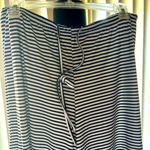 Striped Black and White Lounge Pants small New